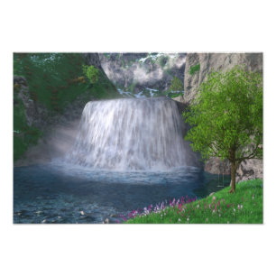 Cwm Waterfall Foto Print