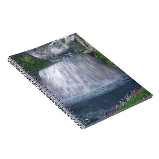 Cwm Waterfall-Notebook Notizblock (Rechte Seite)