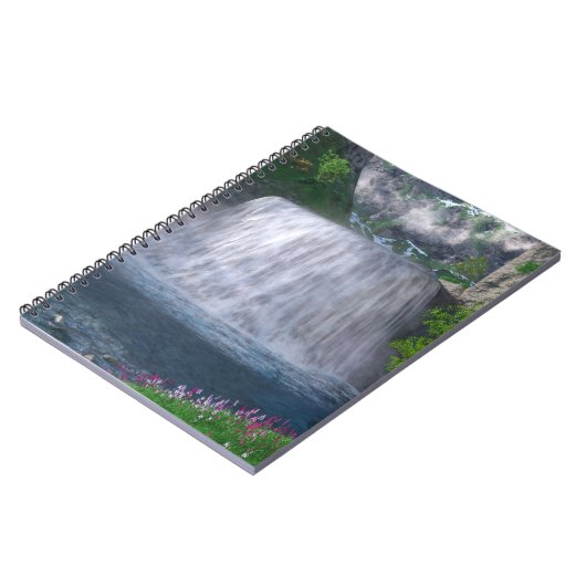 Cwm Waterfall-Notebook Notizblock (Linke Seite)