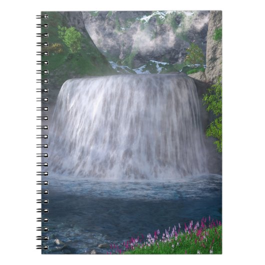 Cwm Waterfall-Notebook Notizblock (Vorderseite)