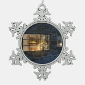 Cwm Weihnachtsschmuck Schneeflocken Zinn-Ornament (Vorderseite)
