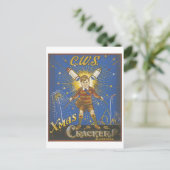 CWS Xmas Crackers Vintage Ad Feiertagspostkarte (Stehend Vorderseite)