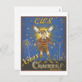 CWS Xmas Crackers Vintage Ad Feiertagspostkarte (Vorne/Hinten)