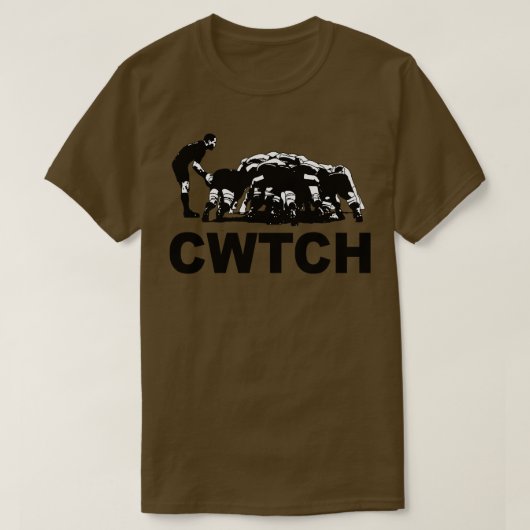 Cwtch Welsh Rugby Spaß T-Shirt (Design vorne)