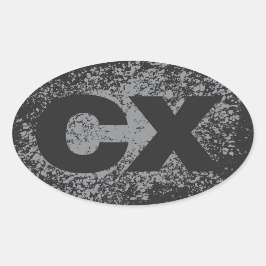 CX-Aufkleber Ovaler Aufkleber (Vorderseite)
