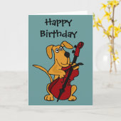 CX- Brawn Puppy Dog Cello spielen Karte (Gelbe Blume)