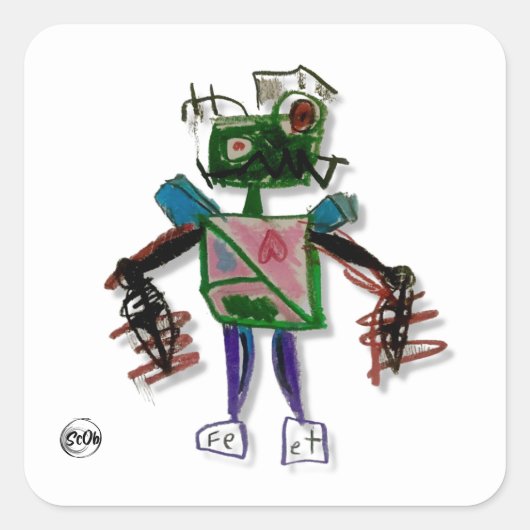 Cy=Borg Robot Sticker (Vorderseite)