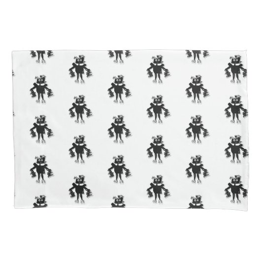 Cy=Borgs Roboter Pillowcase Kissenbezug (Vorderseite-Links)