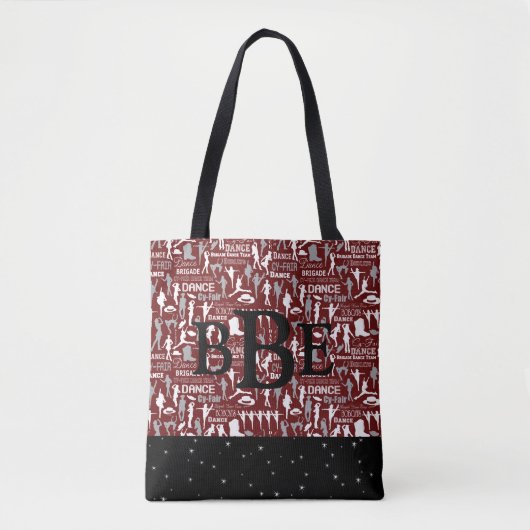 Cy-Fair HS Bobcats Maroon, grau und weiß Tasche (Vorderseite)
