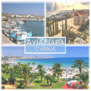 CY Zypern - Ayia Napa - Hafen - Nelia Beach - Aufkleber