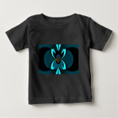 Cyan Abstrakt Art Print Baby T-shirt (Vorderseite)