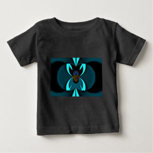 Cyan Abstrakt Art Print Baby T-shirt