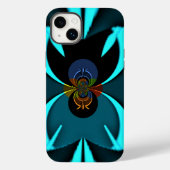 Cyan Abstrakt Art Print Case-Mate iPhone Hülle (Rückseite)