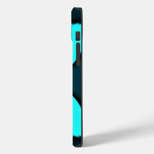 Cyan Abstrakt Art Print Case-Mate iPhone Hülle (Rückseite / Links)