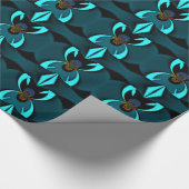 Cyan Abstrakt Art Print Geschenkpapier (Ecke)