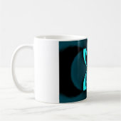 Cyan Abstrakt Art Print Kaffeetasse (Links)