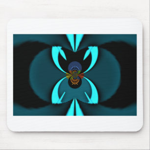 Cyan Abstrakt Art Print Mousepad