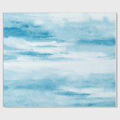 Cyan Abstrakt Geschenkpapier (Flach)