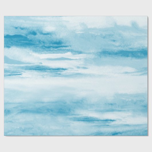 Cyan Abstrakt Geschenkpapier (Flach)