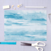 Cyan Abstrakt Seidenpapier (Handwerk)