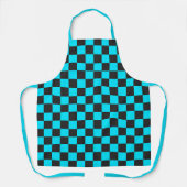 Cyan and charcoal checkerboard pattern schürze (Vorderseite)