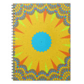 Cyan and Gold Mandala Art Print Notizblock (Vorderseite)