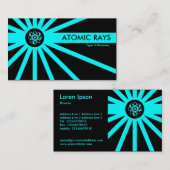 Cyan Atomic Rays Visitenkarte (Vorne/Hinten)