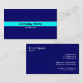 Cyan Band - Dark Blue Visitenkarte (Vorne/Hinten)