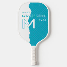 Cyan Best Oma mit Monogrammatikalischen Initialen Pickleball Schläger