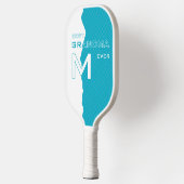 Cyan Best Oma mit Monogrammatikalischen Initialen  Pickleball Schläger (Links)