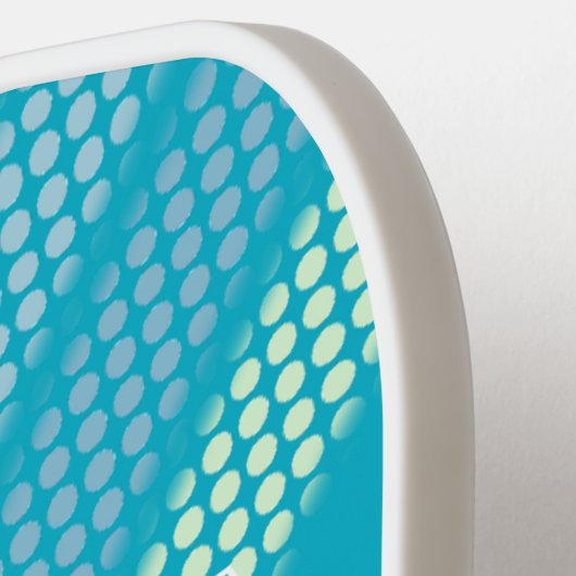 Cyan Best Oma mit Monogrammierten Initialen mit Pu Pickleball Schläger (Linke Seite)