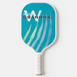 Cyan Best Oma mit Monogrammierten Initialen Pickleball Schläger