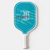 Cyan Best Opa jemals, monogramiert Pickleball Schläger (Vorderseite)