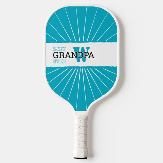 Cyan Best Opa jemals, Monogrammierte Carbon Fibre Pickleball Schläger (Rückseite)