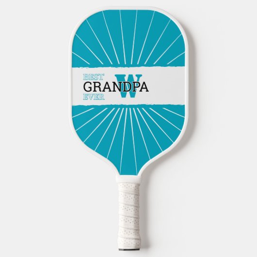 Cyan Best Opa jemals, Monogrammierte Carbon Fibre Pickleball Schläger (Vorderseite)