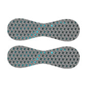 Cyan-Bild unter grauen Tellern, rechteckige Formen Baseball (Paneele)