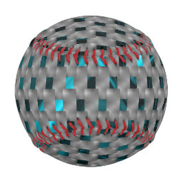 Cyan-Bild unter grauen Tellern, rechteckige Formen Baseball