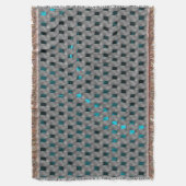 Cyan-Bild unter grauen Tellern, rechteckige Formen Decke (Vorderseite Vertikal)