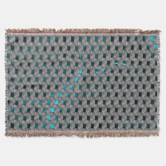 Cyan-Bild unter grauen Tellern, rechteckige Formen Decke (Vorderseite)