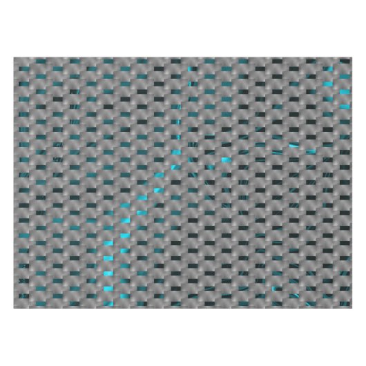 Cyan-Bild unter grauen Tellern, rechteckige Formen Tischdecke (Vorderseite (Horizontal))