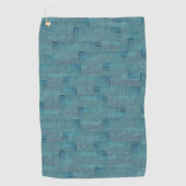 Cyan bis grau texturförmige mosaikförmige Ausschni Golfhandtuch (Vorderseite)