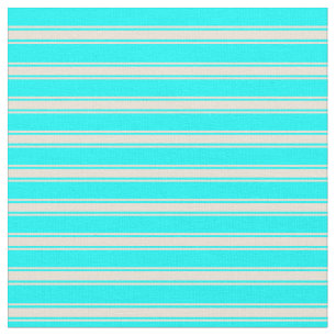 Cyan & Bisque Streifen/Linke Muster Stoff