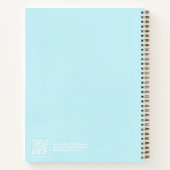 Cyan Blau Aura Message Notizbuch (Rückseite)