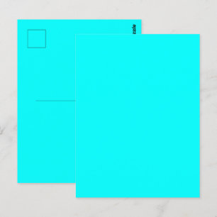 Cyan Blau Grün Türkis Einfarbig Postkarte