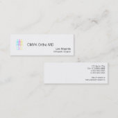 Cyan-blaue magentarote gelbe mini visitenkarte (Vorne/Hinten)