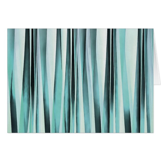 Cyan-blauer blauer Ozean Stripey zeichnet Muster (Vorderseite (Horizontal))