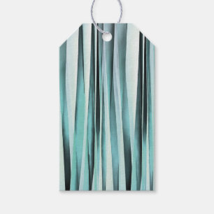 Cyan-blauer blauer Ozean Stripey zeichnet Muster Geschenkanhänger