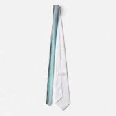 Cyan-blauer blauer Ozean Stripey zeichnet Muster Krawatte (Rückseite)