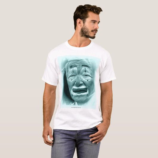 Cyan-blauer Clown T-Shirt (Vorne ganz)