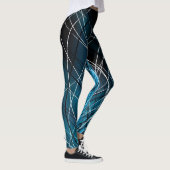 Cyan-blauer Strudel - Leggings (Rechts)